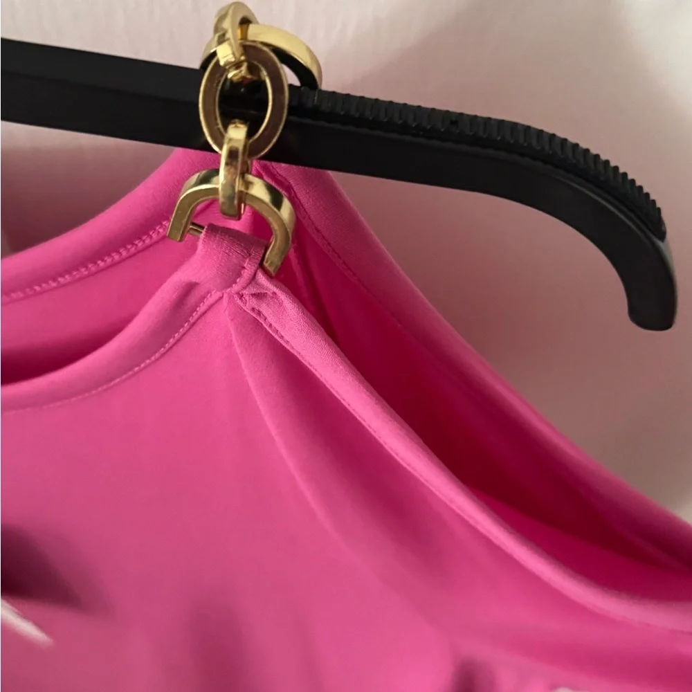 NWT Michael Kors Women’s Cold Shoulder Gold Hardware Deep Vibrant Pink